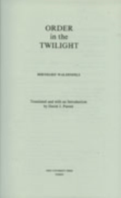 Book cover of: Order in the Twilight