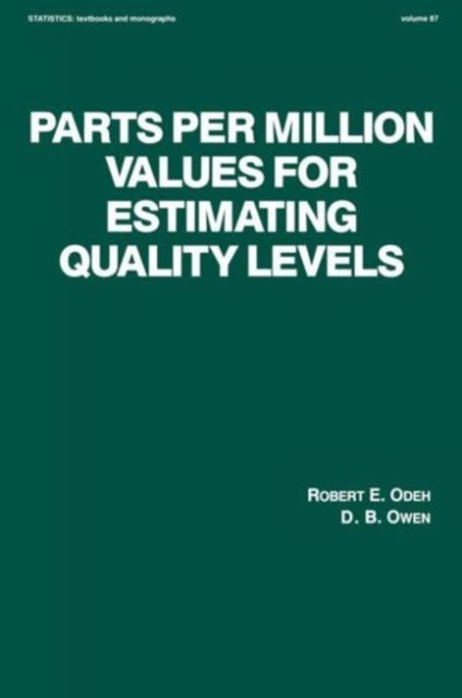 Book cover of: Parts per Million Values for Estimating Quality Levels
