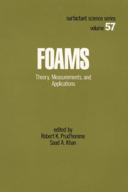 Book cover of: Foams. By: Robert K. Prud'homme