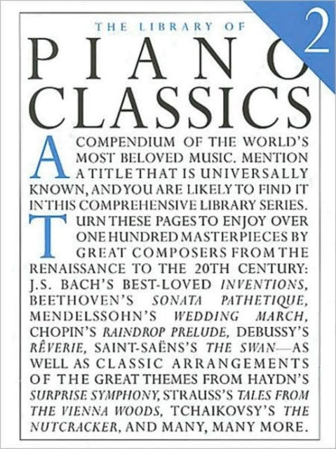 Book cover of: Library Of Piano Classics Book 2