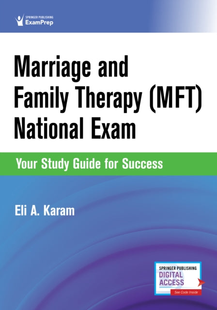 Book cover of: Marriage and Family Therapy (MFT) National Exam. By: Eli Karam PhD  LMFT