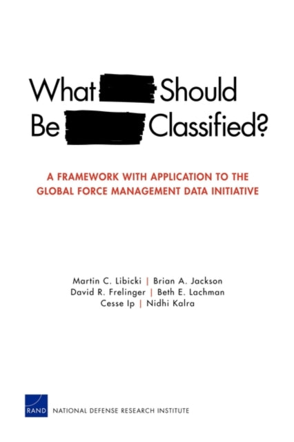 Book cover of: What Should be Classified?. By: Martin C. Libicki