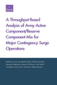 Book cover of: Throughput-Based Analysis of Army Active Component/Reserve Component Mix for Major Contingency Surge Operations. By: Michael E. Linick