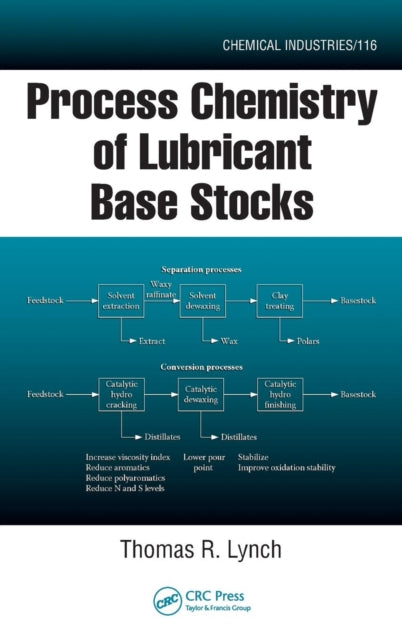 Book cover of: Process Chemistry of Lubricant Base Stocks. By: Thomas R. Lynch