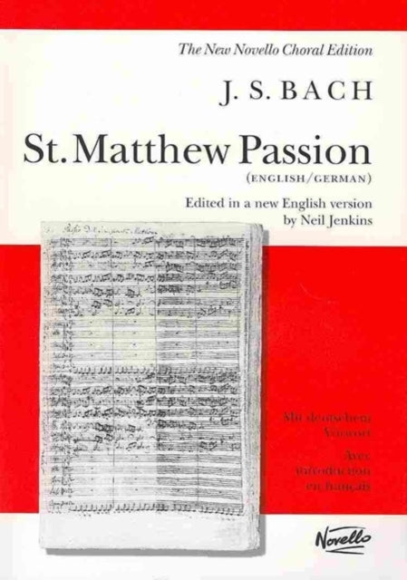 Book cover of: St. Matthew Passion. By: Johann Sebastian Bach