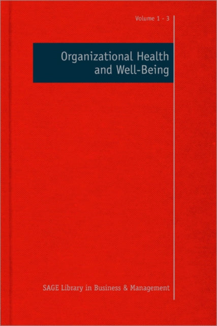Book cover of: Organizational Health and Well-Being. By: Cary L. Cooper