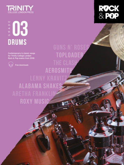 Book cover of: Trinity College London Rock & Pop 2018 Drums Grade 3. By: Hal Leonard Corp.