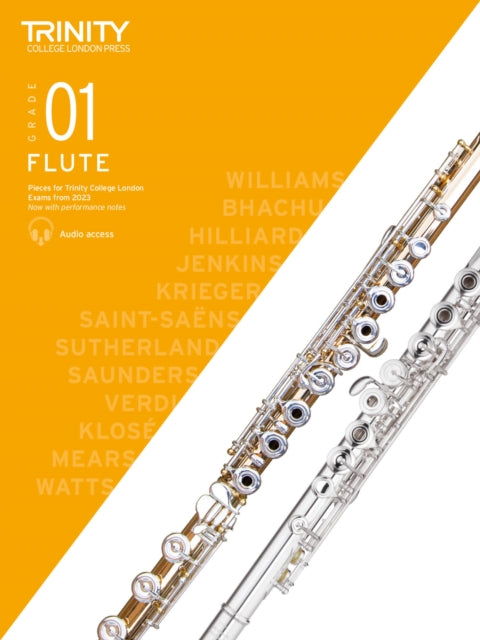 Book cover of: Trinity College London Flute Exam Pieces from 2023: Grade 1