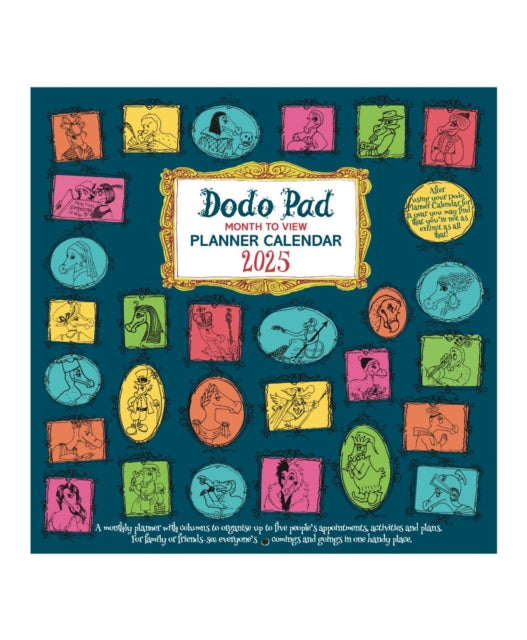 Book cover of: Dodo Pad Family Planner Calendar 2025 - Month to View with 5 Daily Columns