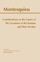 Book cover of: Considerations on the Causes of the Greatness of the Romans and their Decline