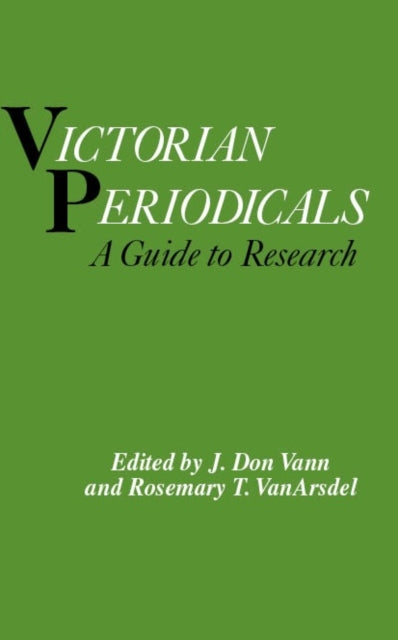 Book cover of: Victorian Periodicals, Volume 2. By: J. Don Vann
