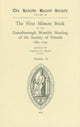 Book cover of: First Minute Book of the Gainsborough Monthly Meeting of the Society of Friends, 1699-1719  II. By: Harold W. Brace