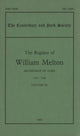 Book cover of: Register of William Melton, Archbishop of York, 1317-1340, III. By: Rosalind M.T. Hill