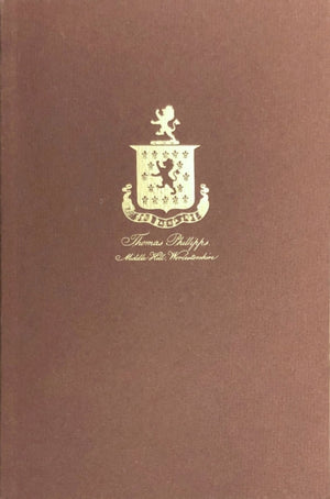 Middle Hill Press – A Checklist of the Horblit Collection of Books, Tracts, Leaflets, and Broadsides Printed by Sir Thomas Phillipps