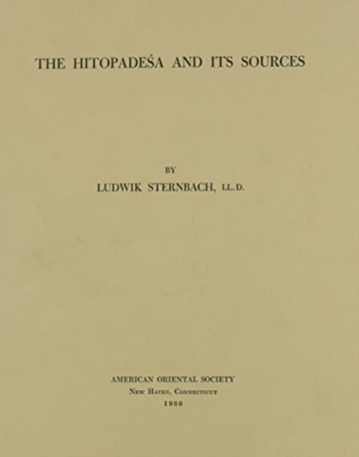 Book cover of: Hitopadesa and its Sources