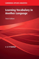 Book cover of: Learning Vocabulary in Another Language. By: I. S. P. Nation