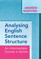 Book cover of: Analysing English Sentence Structure. By: Andrew Radford