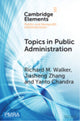 Book cover of: Topics in Public Administration. By: Richard M. Walker