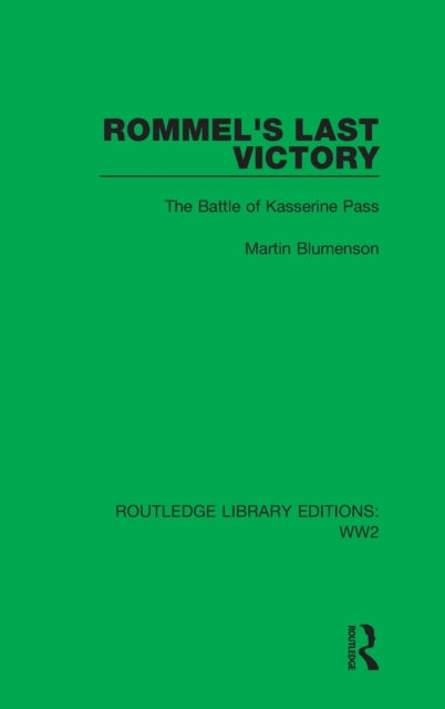 Book cover of: Rommel's Last Victory. By: Martin Blumenson