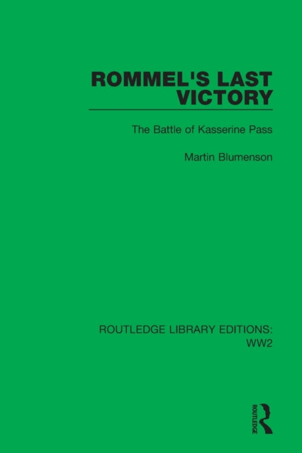Book cover of: Rommel's Last Victory. By: Martin Blumenson