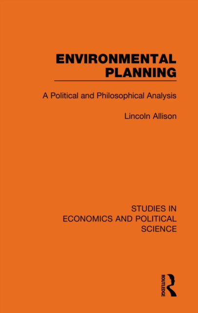Book cover of: Environmental Planning. By: Lincoln Allison