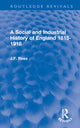 Book cover of: Social and Industrial History of England 1815-1918. By: J. F. Rees