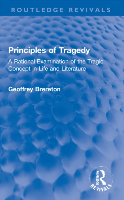 Book cover of: Principles of Tragedy
