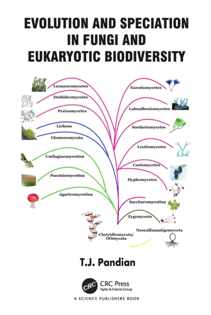 Book cover of: Evolution and Speciation in Fungi and Eukaryotic Biodiversity. By: T. J. Pandian