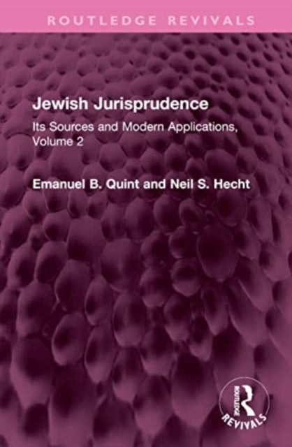 Book cover of: Jewish Jurisprudence. By: Emanuel B. Quint