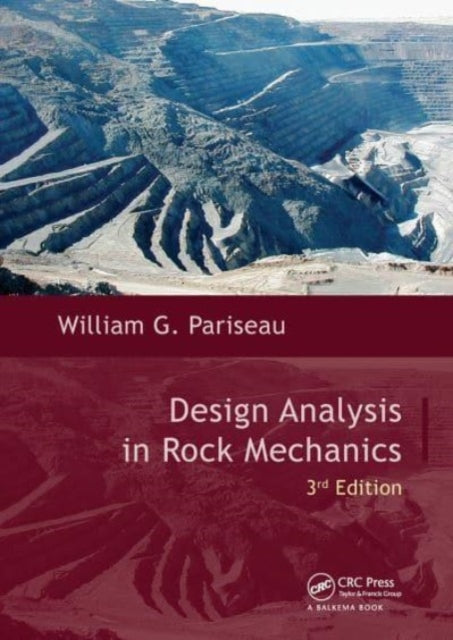 Book cover of: Design Analysis in Rock Mechanics. By: W. G. Pariseau
