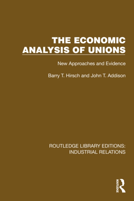 Book cover of: Economic Analysis of Unions