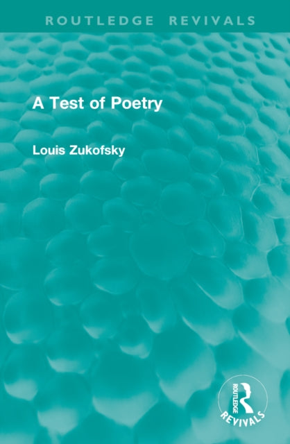 Book cover of: Test of Poetry
