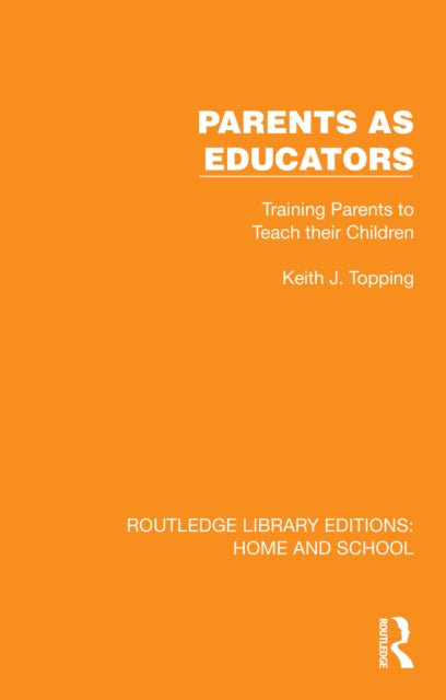 Book cover of: Parents as Educators