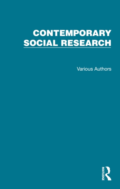 Book cover of: Contemporary Social Research