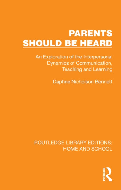 Book cover of: Parents Should Be Heard