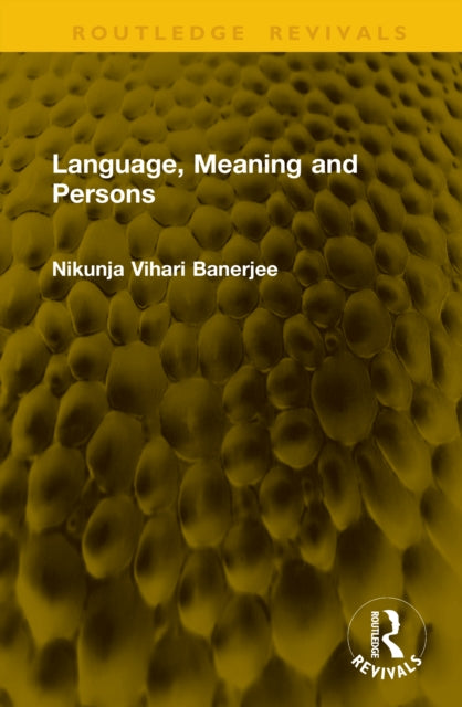 Book cover of: Language, Meaning and Persons
