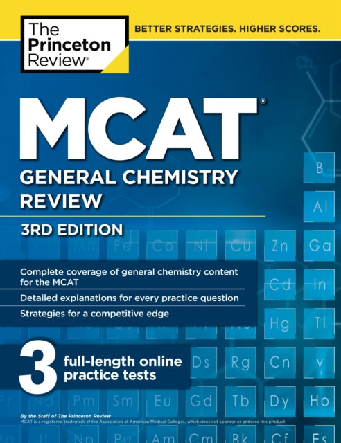 Book cover of: MCAT General Chemistry Review, 3rd Edition. By: Princeton Review (Firm)