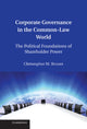 Book cover of: Corporate Governance in the Common-Law World. By: Christopher M. Bruner