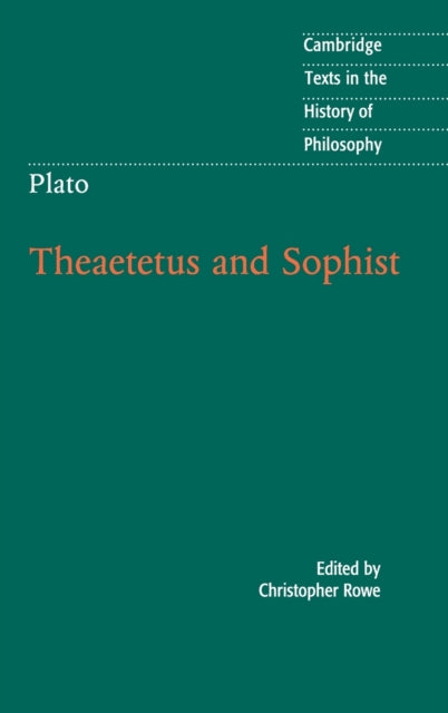 Book cover of: Plato: Theaetetus and Sophist. By: Christopher Rowe
