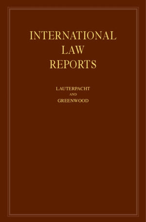 International Law Reports: Volume 148