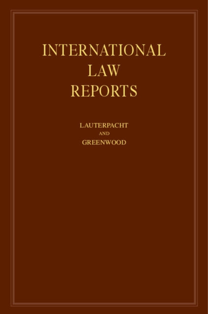 Book cover of: International Law Reports: Volume 149. By: Elihu Lauterpacht