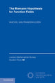 Book cover of: Riemann Hypothesis for Function Fields. By: Machiel van Frankenhuijsen