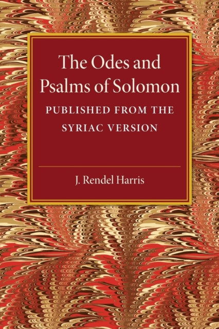 Book cover of: Odes and Psalms of Solomon. By: J. Rendel Harris