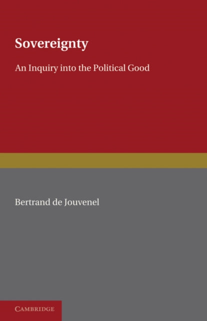 Book cover of: Sovereignty. By: Bertrand de Jouvenel
