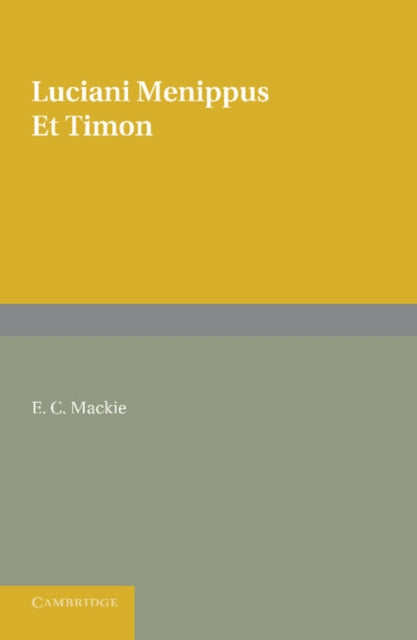 Book cover of: Menippus et Timon. By: Lucian