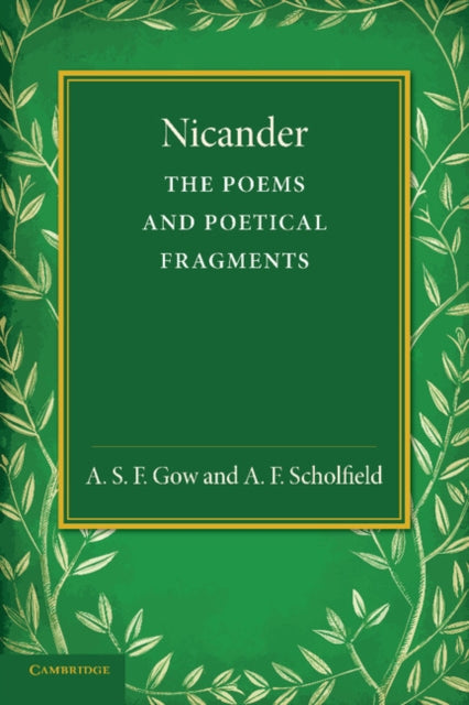 Book cover of: Nicander. By: A. S. F. Gow