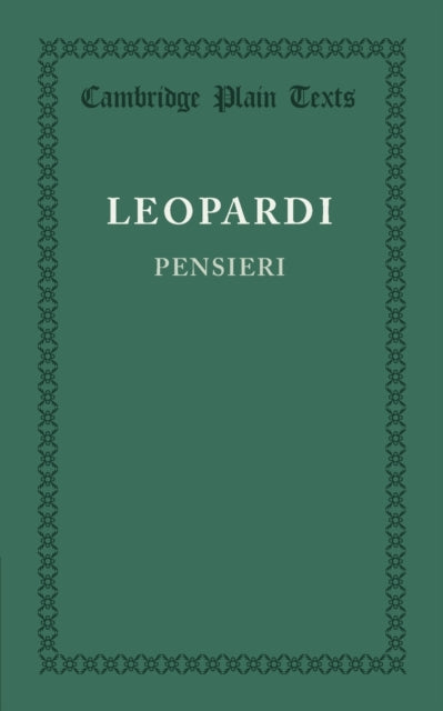 Book cover of: Pensieri. By: Giacomo Leopardi