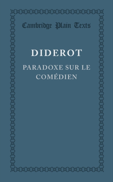 Book cover of: Paradoxe sur le Comedien. By: Denis Diderot