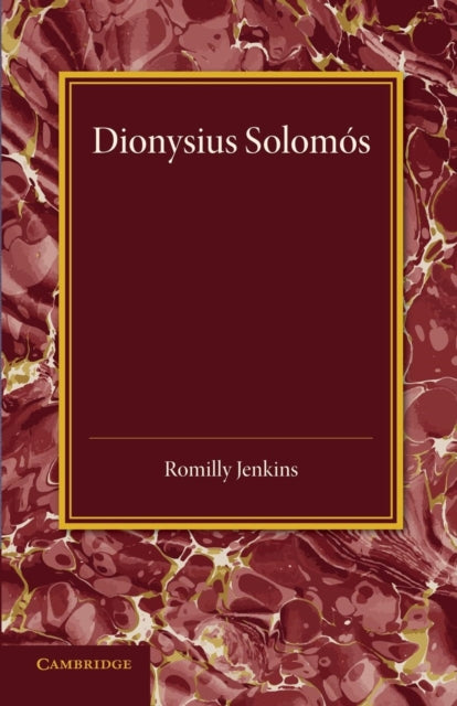 Book cover of: Dionysius Solomos. By: Romilly Jenkins