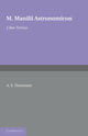 Book cover of: Astronomicon: Volume 3, Liber Tertius. By: A. E. Housman